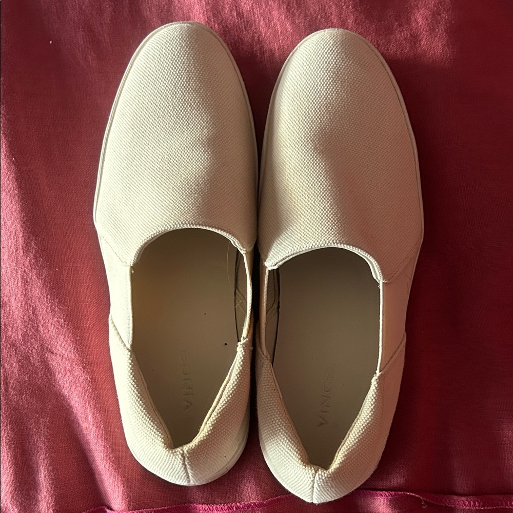 Vince Camuto Tan Platform Slip-On Loafers